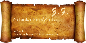 Zelenka Felícia névjegykártya