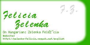 felicia zelenka business card